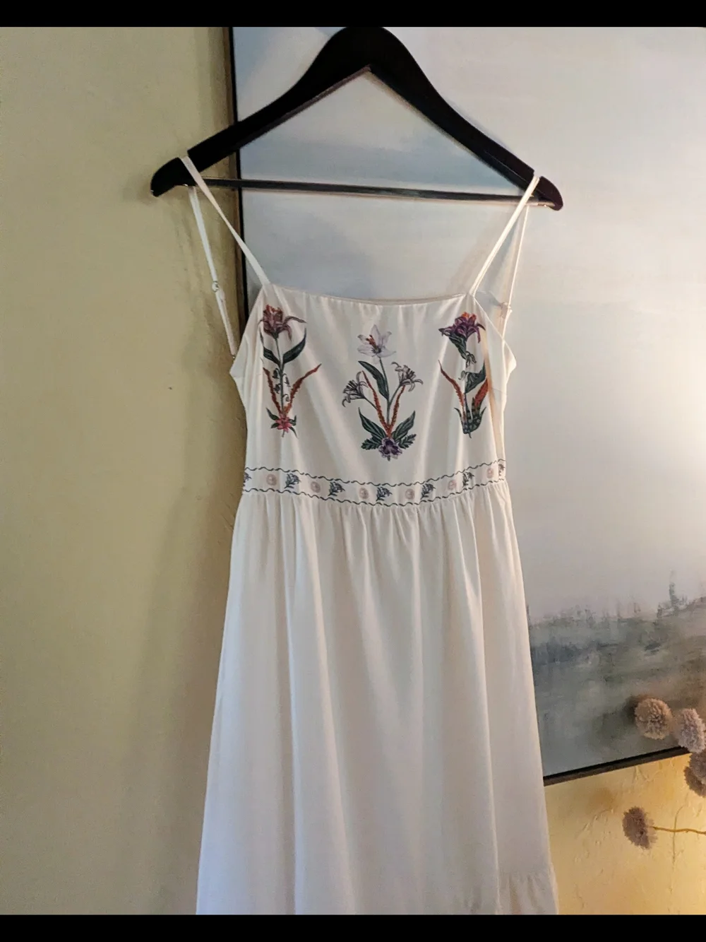 Commense Cream Floral Embroidered Maxi Dress - Picture 8 of 13
